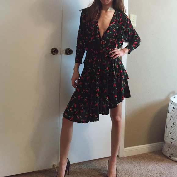 h&m cherry dress